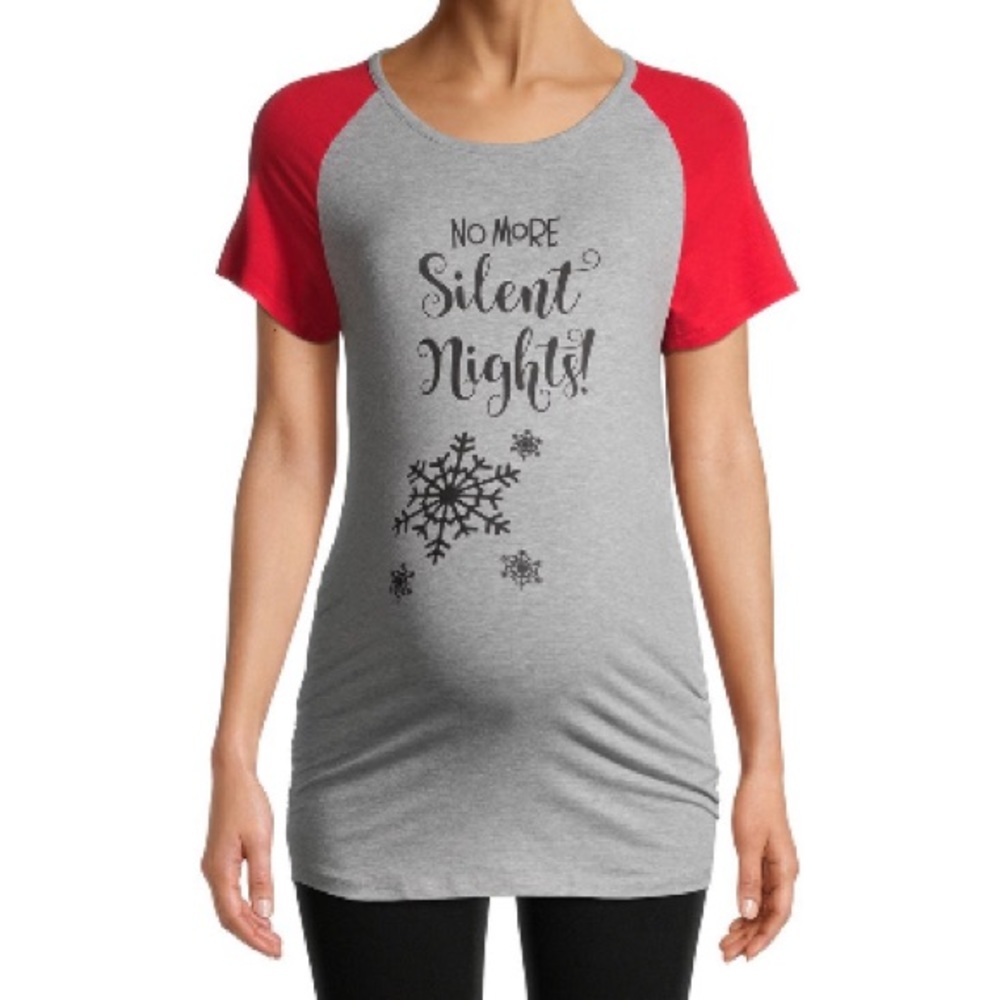 Maternity Christmas graphic tee